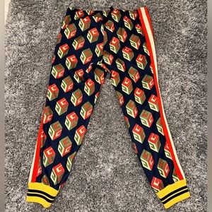 Gucci 3D square logo Men’s navy trackpants size Large